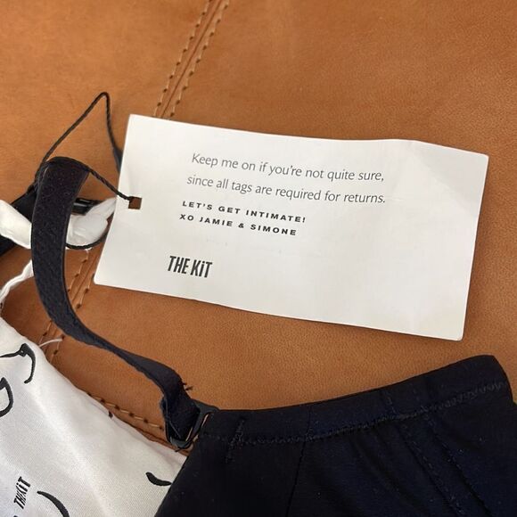 The Kit Undergarments Moulded Black Balconette Bra Size 34 B in Onyx with Bag - Picture 5 of 9